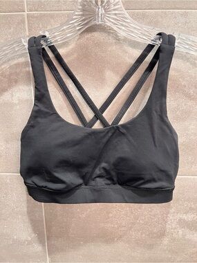 Black Strappy Sports Bra